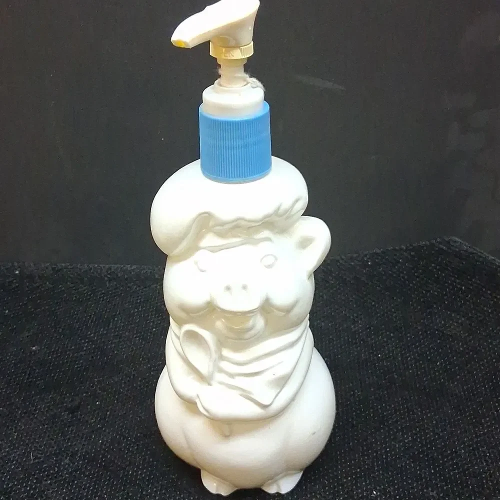 Vintage Avon pig shaped lotion or soap dispensers‎ from 1980's
